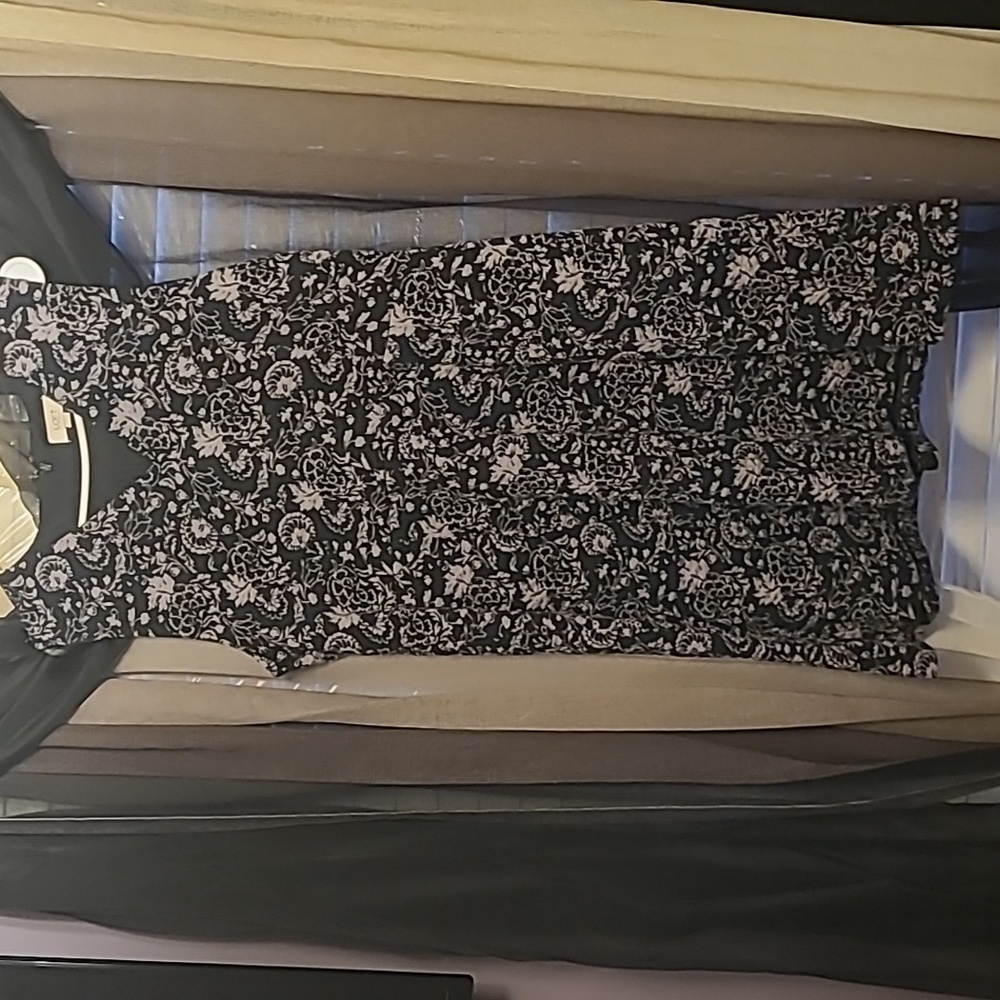 LOFT- three quarter length floral dress.